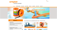 Desktop Screenshot of certoplast.com