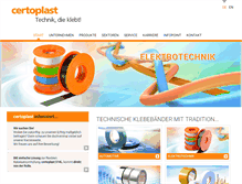 Tablet Screenshot of certoplast.com
